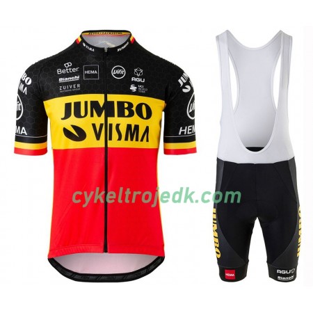 Cykeltøj + Bib Cykelshorts 2020 Team Jumbo-Visma Belgien Mesterskaber N001
